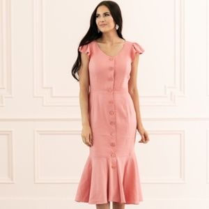 NWT RACHEL PARCELL Button Down Midi Dress